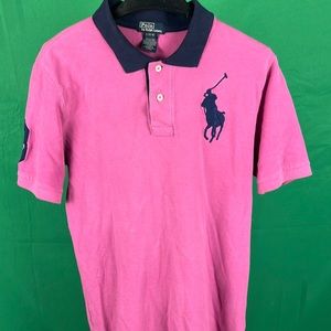 Men Big Pony Mesh Polo Shirt